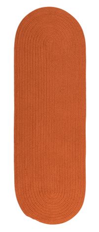 Reversible Flat-Braid (Oval) Runner RV74 Rust Casual, Indoor - Outdoor Braided Area Rug by Colonial Mills