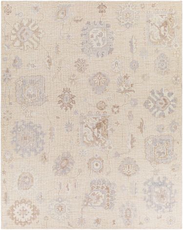 Revere RVE-2301 Light Gray, Camel Hand Knotted Traditional Area Rugs By Surya