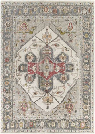 Revere RVE-2307 Medium Gray, Light Gray Hand Knotted Traditional Area Rugs By Surya