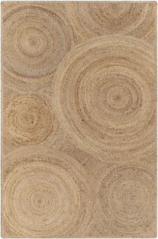Saba SAB-2302 Camel, Beige Hand Woven Cottage Area Rugs By Surya