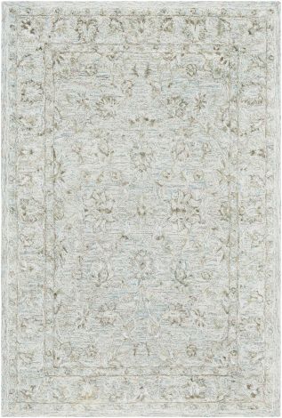 Shelby SBY-1002 Emerald, Light Gray Hand Tufted Traditional Area Rugs By Surya