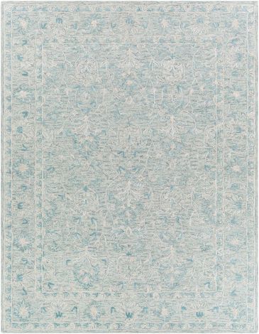 Shelby SBY-1012 Teal, Seafoam Hand Tufted Traditional Area Rugs By Surya