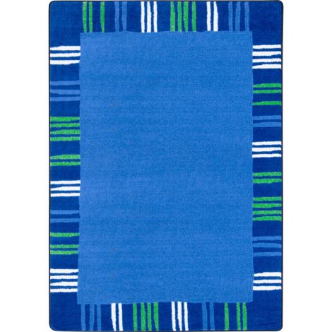 Kid Essentials Seeing Stripes-Seaglass Machine Tufted Area Rugs By Joy Carpets