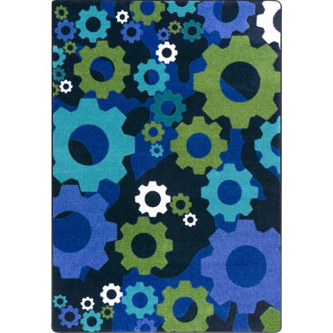 Kid Essentials Shifting Gears-Violet Machine Tufted Area Rugs By Joy Carpets