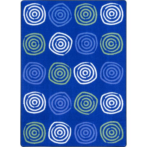 Kid Essentials Simply Swirls-Seaglass Machine Tufted Area Rugs By Joy Carpets