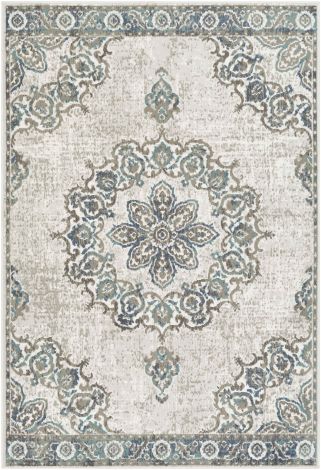 Skagen SKG-2301 Teal, Navy Machine Woven Traditional Area Rugs By Surya