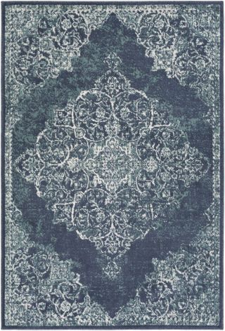 Skagen SKG-2312 Navy, Teal Machine Woven Traditional Area Rugs By Surya