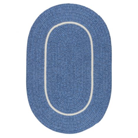 Silhouette SL05 Blue Ice Baby - Kids - Teen, Chenille Braided Area Rug by Colonial Mills