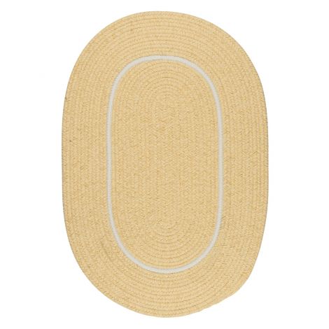 Silhouette SL35 Pale Banana Baby - Kids - Teen, Chenille Braided Area Rug by Colonial Mills
