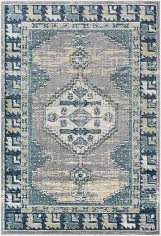 Sloan SLL-2304 Light Gray, Cream Machine Woven Traditional Area Rugs By Surya