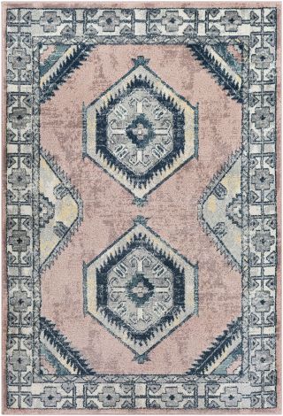 Sloan SLL-2305 Rose, Cream Machine Woven Traditional Area Rugs By Surya