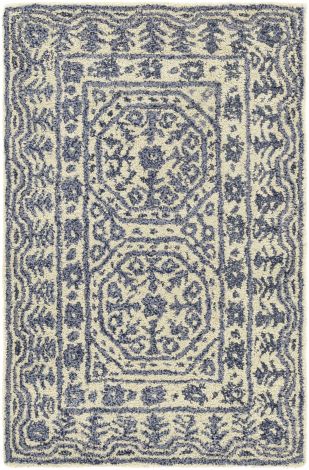 Smithsonian SMI-2113 Denim, Khaki Hand Tufted Traditional Area Rugs By Surya