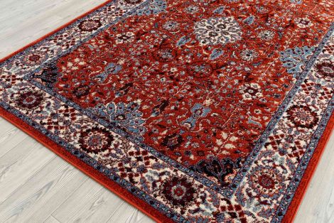Sanya Warsaw Red Vintage Bordered Area Rugs By Amer.