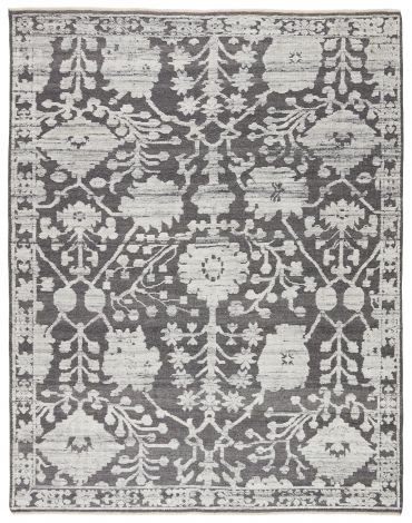 Jaipur Living Riona Hand-Knotted Floral Gray White Area Rugs 