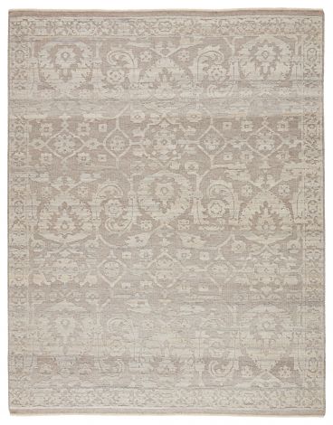 Jaipur Living Ayres Hand-Knotted Floral Taupe Gray Area Rugs 