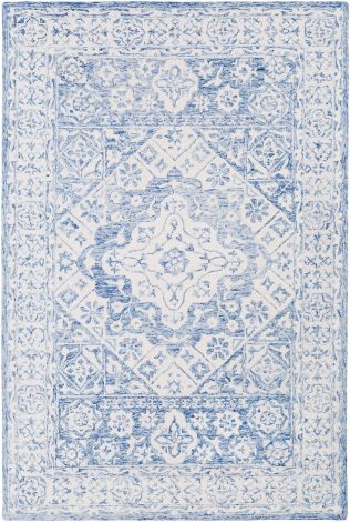 Serafina SRF-2018 Pale Blue, Ivory Hand Tufted Traditional Area Rugs By Surya