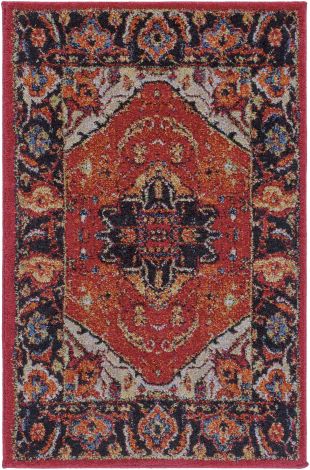 Serapi SRP-1001 Dark Red, Black Machine Woven Traditional Area Rugs By Surya