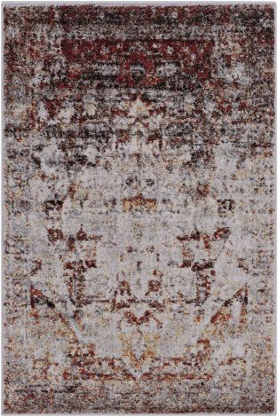 Serapi SRP-1010 Dark Red, Ivory Machine Woven Traditional Area Rugs By Surya