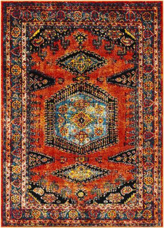 Serapi SRP-1022 Multi Color Machine Woven Traditional Area Rugs By Surya