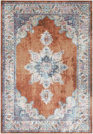 Serapi SRP-2309 Cream, Rose Machine Woven Traditional Area Rugs By Surya