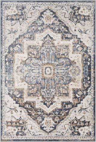 St tropez SRZ-2303 Navy, Camel Machine Woven Traditional Area Rugs By Surya