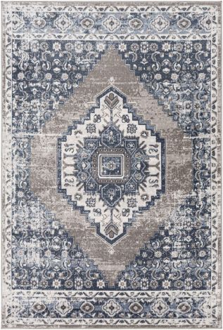 St tropez SRZ-2309 Navy, Taupe Machine Woven Traditional Area Rugs By Surya
