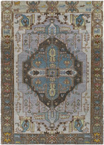St Moritz STM-2301 Denim, Dark Brown Hand Knotted Traditional Area Rugs By Surya