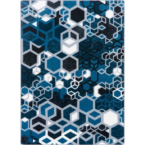 Kid Essentials Structured-Sapphire Machine Tufted Area Rugs By Joy Carpets