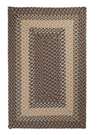Tiburon TB09 Stone Blue Rustic Farmhouse, Indoor - Outdoor Braided Area Rug by Colonial Mills
