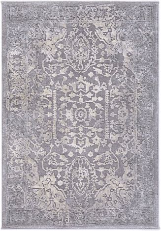 Tibetan TBT-2300 Charcoal, Ivory Machine Woven Traditional Area Rugs By Surya