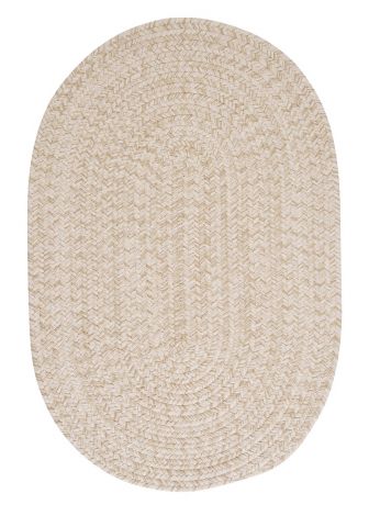 Tremont TE09 Natural Rustic Farmhouse, Wool Braided Area Rug by Colonial Mills