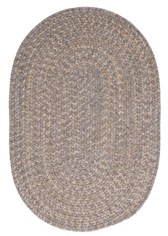 Tremont TE19 Gray Rustic Farmhouse, Wool Braided Area Rug by Colonial Mills