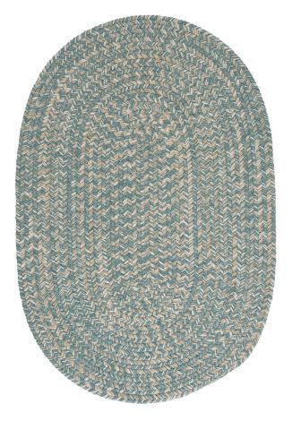 Tremont TE49 Teal Rustic Farmhouse, Wool Braided Area Rug by Colonial Mills