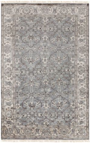 Theodora THO-3001 Medium Gray, Light Gray Hand Knotted Traditional Area Rugs By Surya