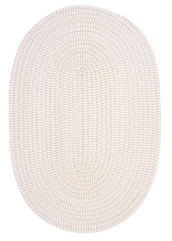 Ticking Stripe Oval TK10 Canvas Baby - Kids - Teen, Cotton Braided Area Rug by Colonial Mills