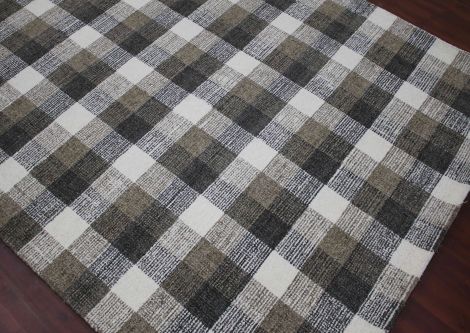 Tartan Cartwell Khaki Plaid Hand-Tufted Wool Area Rugs By Amer.