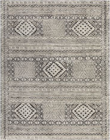 Tunus TUN-2304 Black, White Hand Knotted Global Area Rugs By Surya