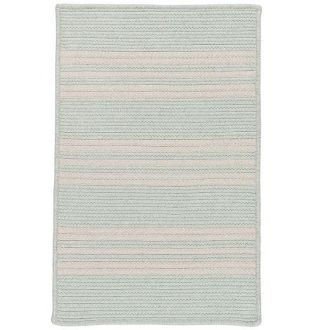 Sunbrella Southport Stripe UH69 Sea Casual, Acrylic Braided Area Rug by Colonial Mills