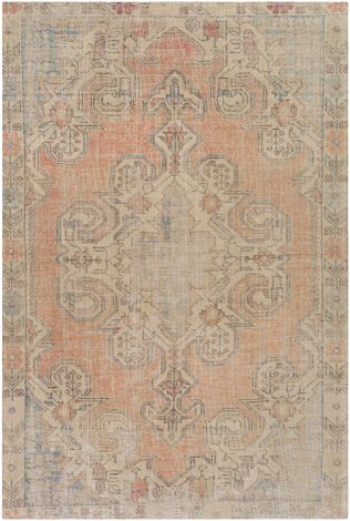 Unique UNQ-2307 Peach, Beige Hand Tufted Traditional Area Rugs By Surya