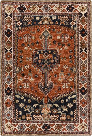 Urfa URF-2304 Rust, Rose Hand Tufted Traditional Area Rugs By Surya
