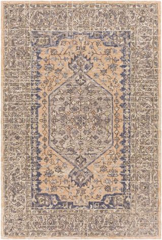 Urfa URF-2309 Peach, Taupe Hand Tufted Traditional Area Rugs By Surya