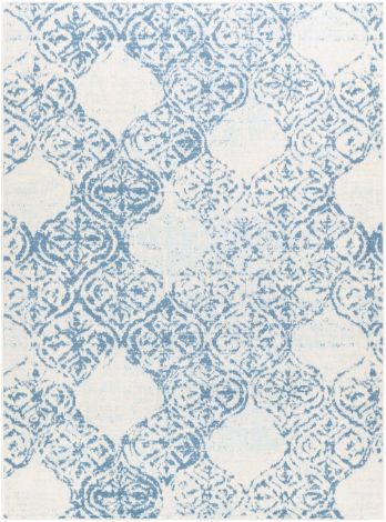 Ustad UST-2300 Bright Blue, Pale Blue Machine Woven Global Area Rugs By Surya