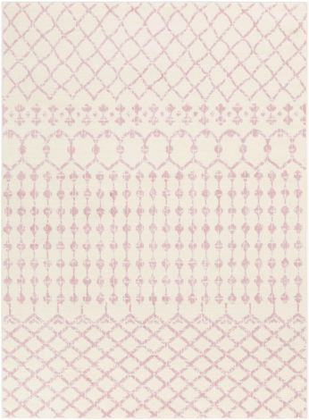 Ustad UST-2315 Pale Pink, Cream Machine Woven Global Area Rugs By Surya