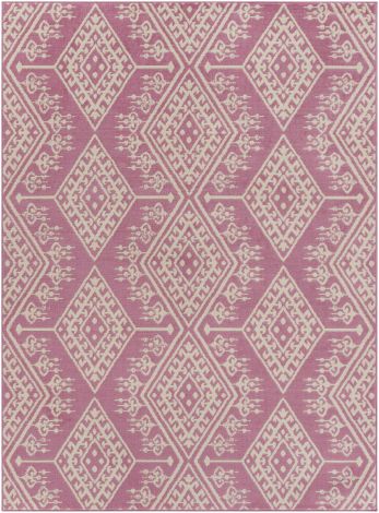 Ustad UST-2325 Pale Pink, Cream Machine Woven Global Area Rugs By Surya