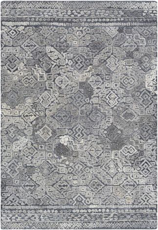Vancouver VCR-2300 Silver Gray, Medium Gray Hand Tufted Traditional Area Rugs By Surya