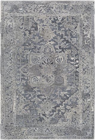 Vancouver VCR-2303 Silver Gray, Charcoal Hand Tufted Traditional Area Rugs By Surya
