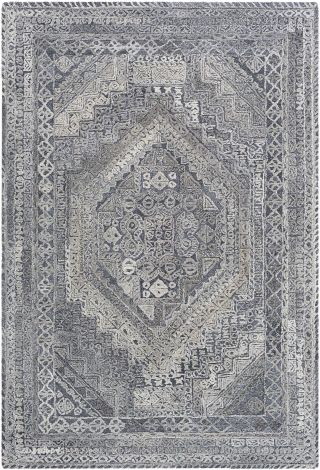 Vancouver VCR-2304 Silver Gray, Medium Gray Hand Tufted Traditional Area Rugs By Surya