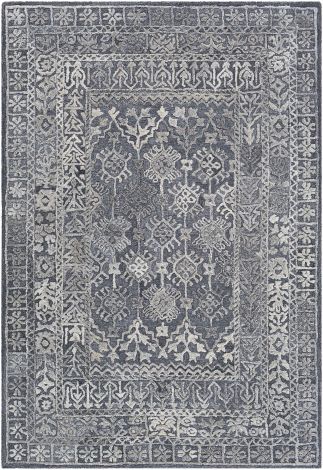Vancouver VCR-2305 Silver Gray, Medium Gray Hand Tufted Traditional Area Rugs By Surya