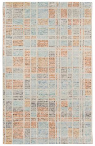 Vector Bayfield Orange / Light Blue Hand-Tufted Wool Area Rugs By Amer.