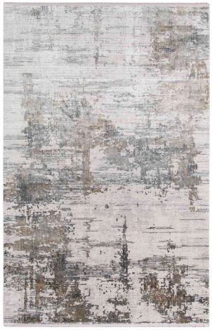 Venice Frasier Ivory / Gold Abstract Area Rugs By Amer.